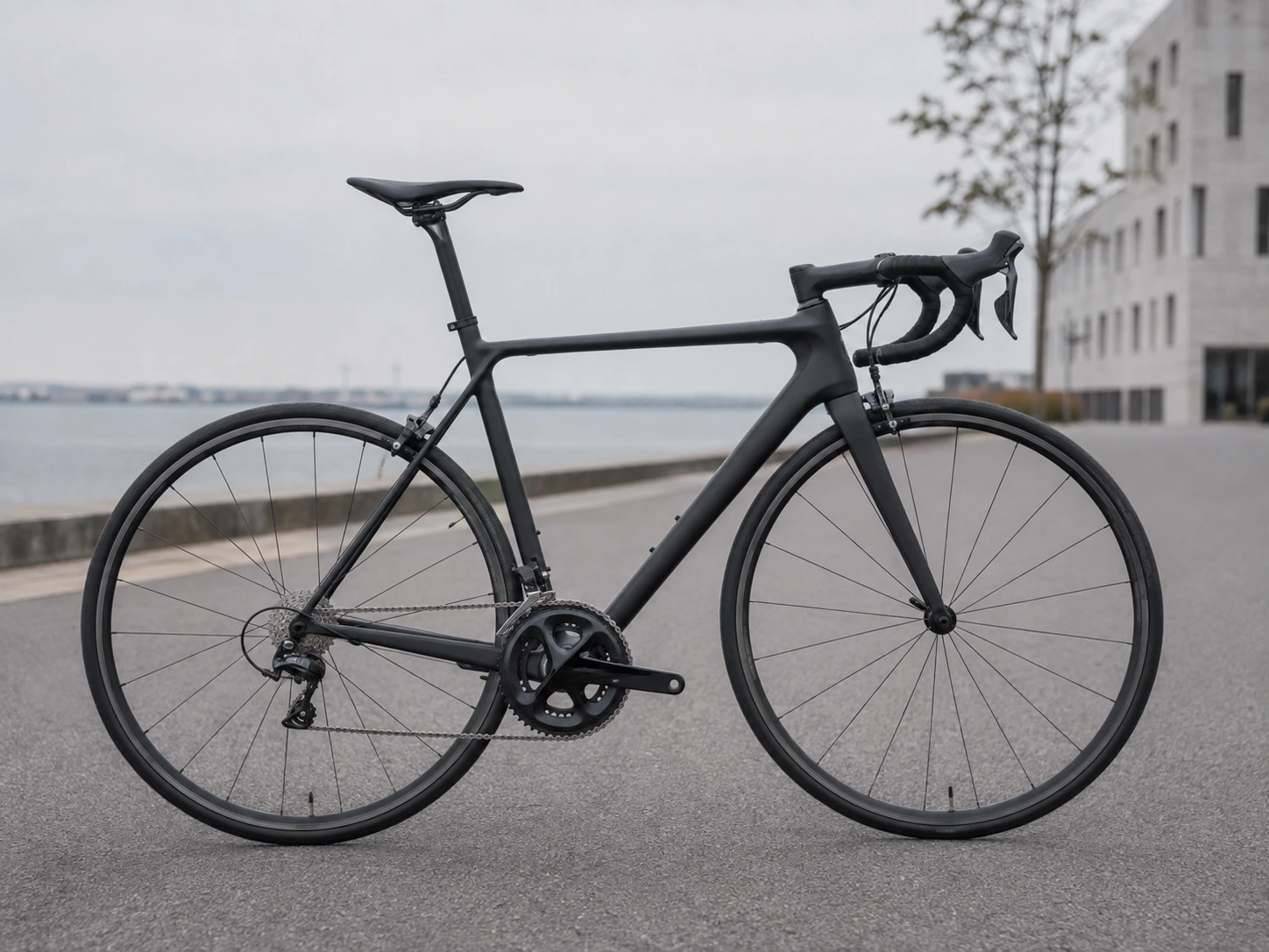 racercykel på asfalt